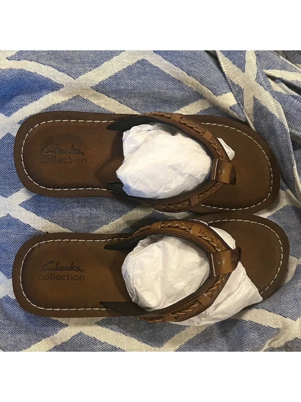 Clarks Tan Leather Sandals Size 8 Brown Black Clarks Boho Sandals
